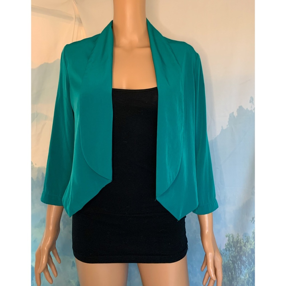 Vintage Teal Green Lightweight Blazer